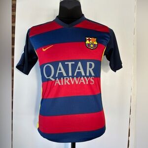 FC Barcelona Neymar Jr #11 Qatar Airways Home Soccer Jersey Size Small